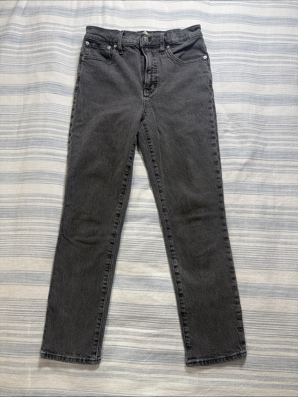 Madewell The Perfect Vintage Jeans Size 28 Black Gray Straight Leg